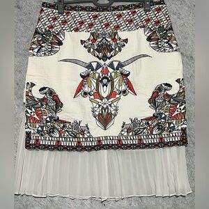 Bcbg Maxazria Runway Collection Geometric/animal prints polyester blend Skirt~LG